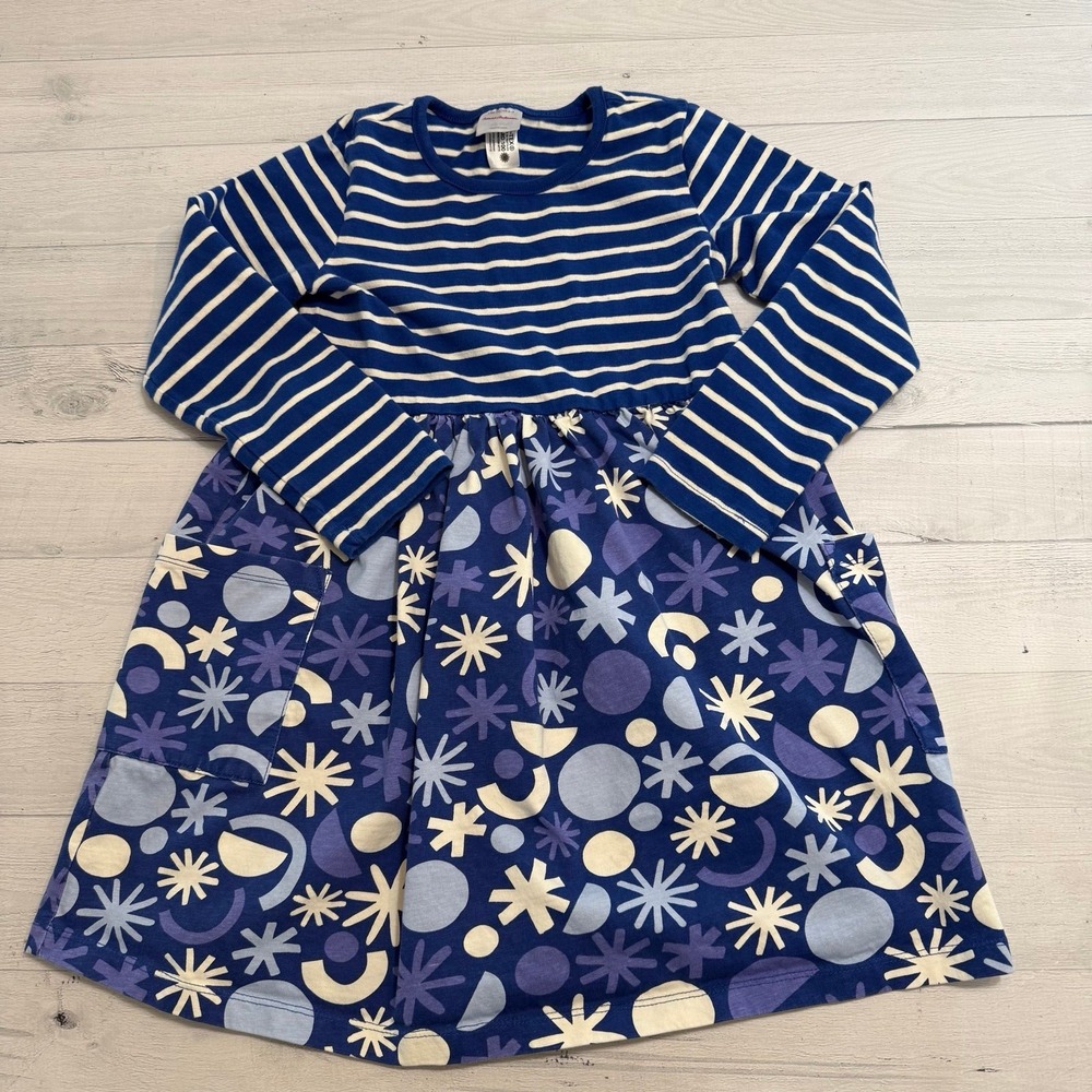 Hanna Andersson girls holiday mixie playdress spectacular snowflakes 120 6/7